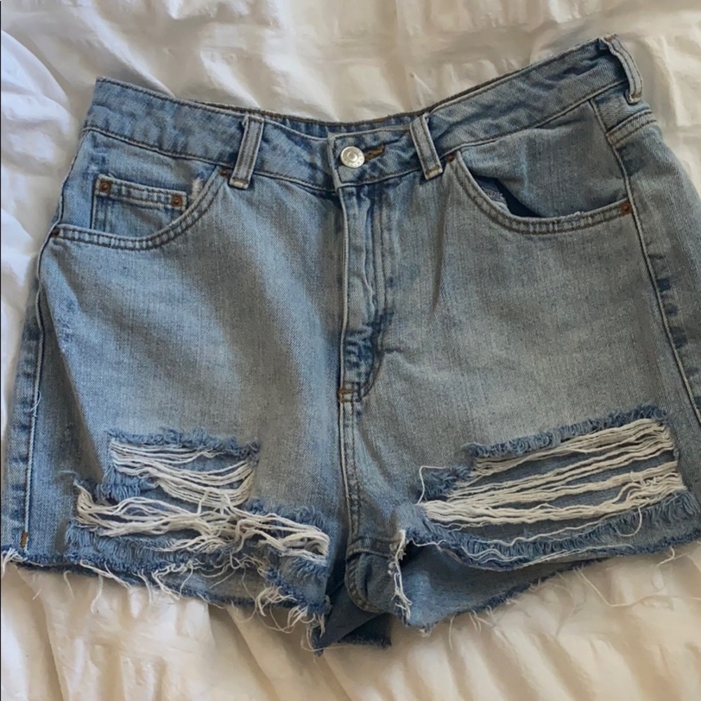 TopShop “Mom” Jean Shorts